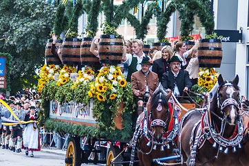 Image showing Parade of the hosts of the Wiesn