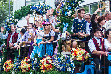 Image showing Parade of the hosts of the Wiesn