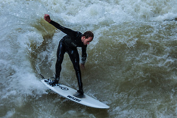 Image showing Eisbach Surfer