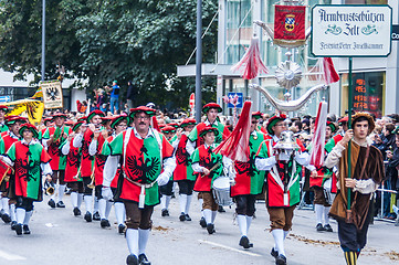 Image showing Parade of the hosts of the Wiesn