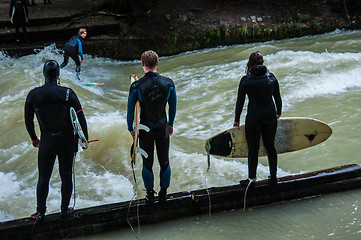 Image showing Eisbach Surfer