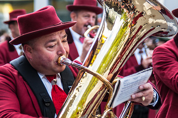 Image showing Parade of the hosts of the Wiesn