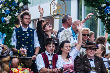 Image showing Parade of the hosts of the Wiesn