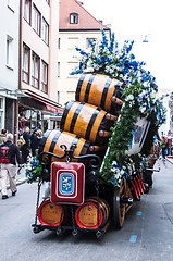 Image showing Parade of the hosts of the Wiesn