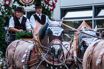 Image showing Parade of the hosts of the Wiesn