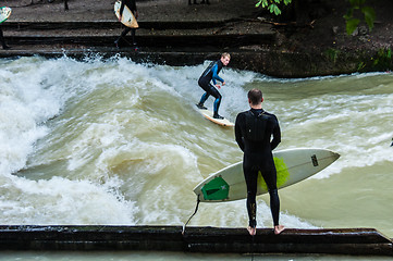 Image showing Eisbach Surfer