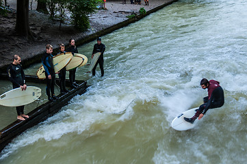 Image showing Eisbach Surfer