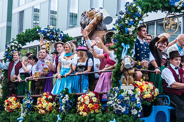 Image showing Parade of the hosts of the Wiesn