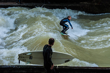 Image showing Eisbach Surfer