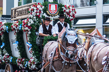 Image showing Parade of the hosts of the Wiesn