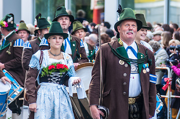 Image showing Parade of the hosts of the Wiesn