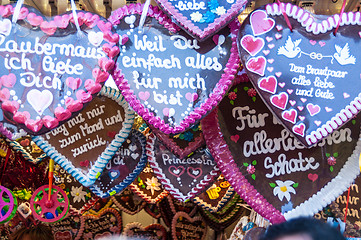 Image showing Gingerbread hearts