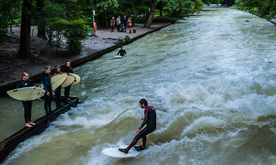 Image showing Eisbach Surfer