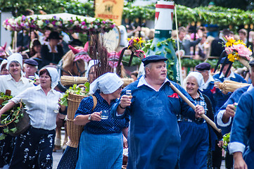 Image showing Parade of the hosts of the Wiesn