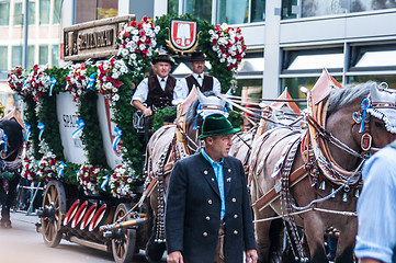 Image showing Parade of the hosts of the Wiesn