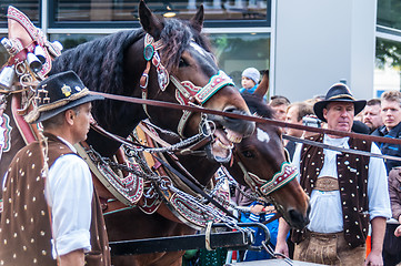 Image showing Parade of the hosts of the Wiesn