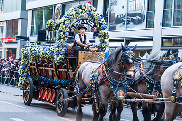 Image showing Parade of the hosts of the Wiesn