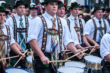 Image showing Parade of the hosts of the Wiesn