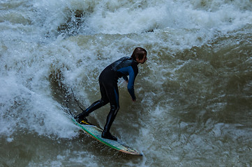 Image showing Eisbach Surfer