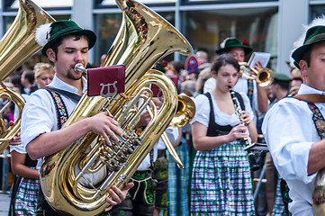 Image showing Parade of the hosts of the Wiesn