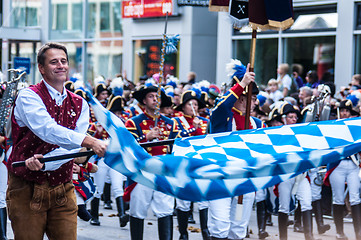 Image showing Parade of the hosts of the Wiesn