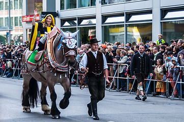 Image showing Parade of the hosts of the Wiesn