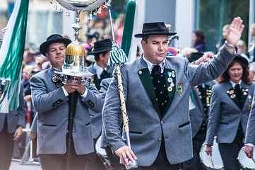 Image showing Parade of the hosts of the Wiesn