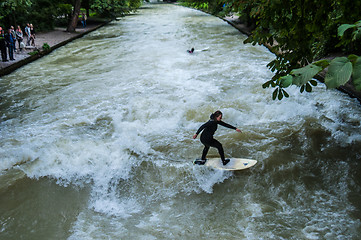 Image showing Eisbach Surfer