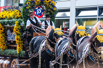 Image showing Parade of the hosts of the Wiesn