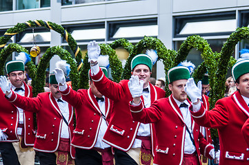 Image showing Parade of the hosts of the Wiesn