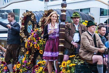 Image showing Parade of the hosts of the Wiesn