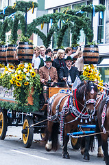 Image showing Parade of the hosts of the Wiesn