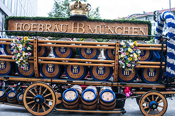 Image showing Parade of the hosts of the Wiesn