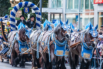 Image showing Parade of the hosts of the Wiesn