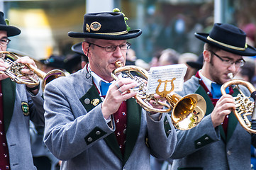 Image showing Parade of the hosts of the Wiesn