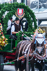 Image showing Parade of the hosts of the Wiesn