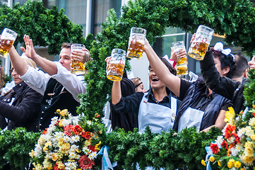 Image showing Parade of the hosts of the Wiesn