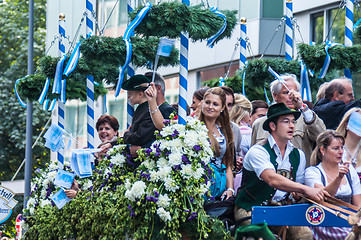 Image showing Parade of the hosts of the Wiesn