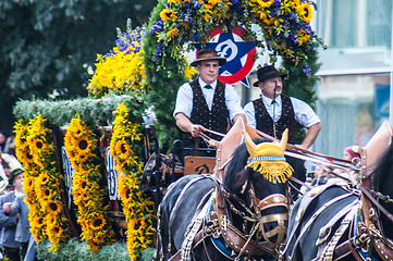 Image showing Parade of the hosts of the Wiesn