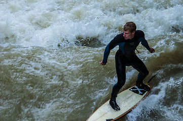 Image showing Eisbach Surfer