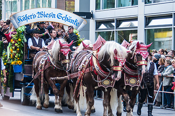 Image showing Parade of the hosts of the Wiesn