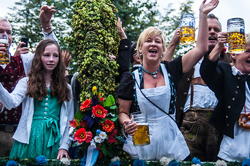 Image showing Parade of the hosts of the Wiesn