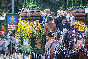 Image showing Parade of the hosts of the Wiesn