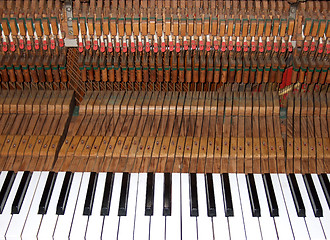 Image showing Inside the piano