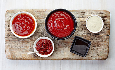 Image showing various sauces