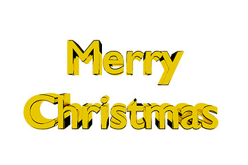 Image showing Golden Merry Christmas lettering