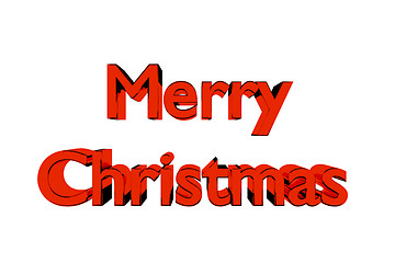 Image showing Red Merry Christmas lettering