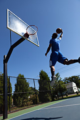 Image showing Man Dunking the Basketball