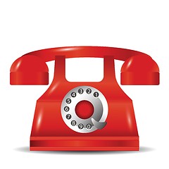 Image showing old red phone