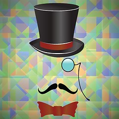 Image showing Mustaches and  retro accessories